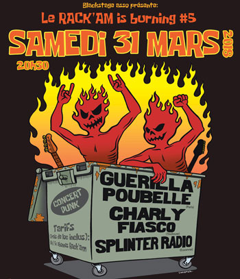 guerilla poubelle + Charly Fiasco + Splinter Radio